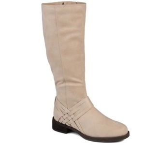 NWT, Style: Meg, Color: Stone, Journee Collection Womens Riding Boots, Size:6.5